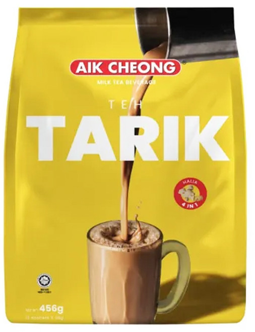 AIK CHEONG 益昌 南洋拉茶風味香滑奶茶 四合一 薑風味, 38g, 12包, 1袋