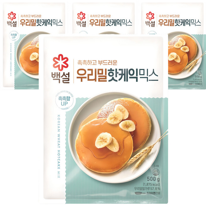 백설 우리밀 핫케익믹스, 500g, 4개