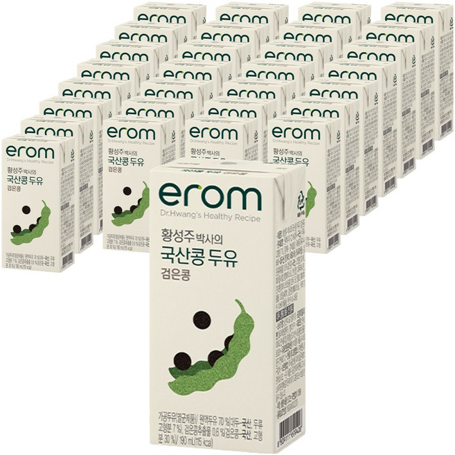 이롬 황성주 검은콩 두유, 190ml, 64개