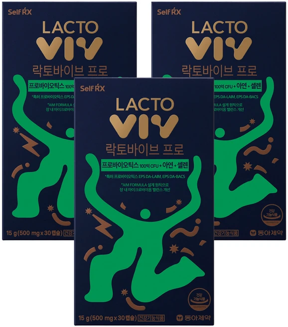 동아제약 락토바이브 프로 유산균, 30정, 3개 - 쿠팡