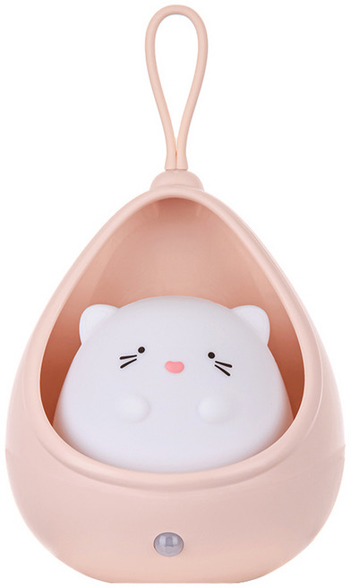 半島良品 小兜家族小夜燈感應燈, 貓咪 粉色