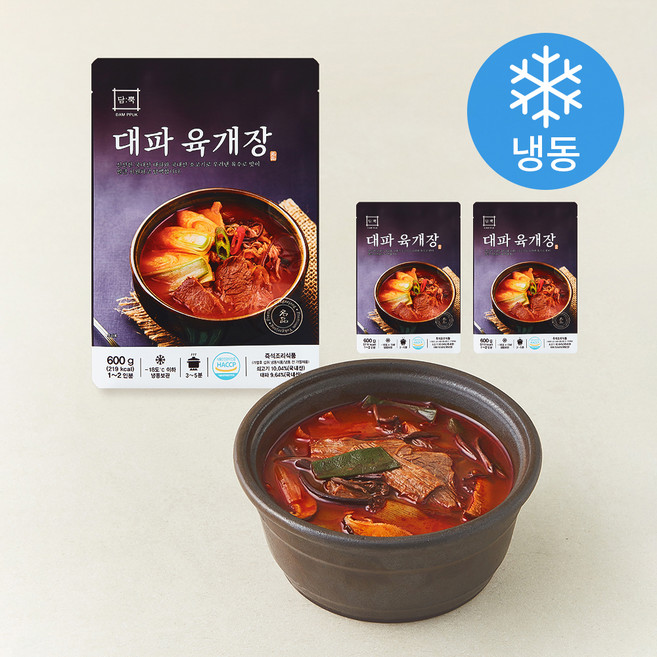 담뿍 대파 육개장 (냉동), 600g, 3개
