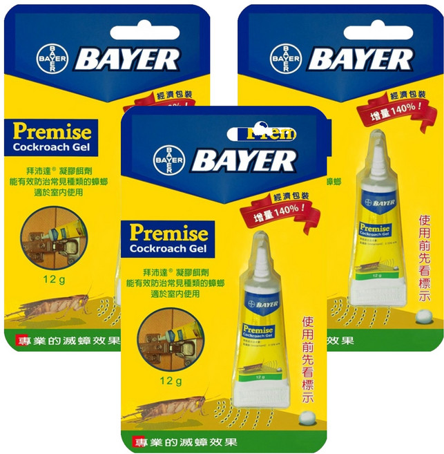 bayer 拜耳 蟑螂凝膠餌劑, 12g, 3支
