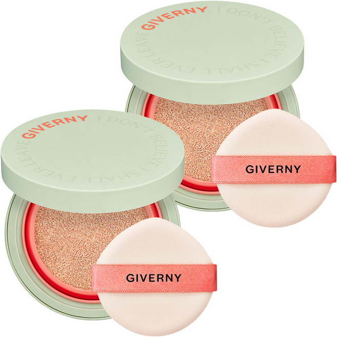 지베르니 밀착 커버 쿠션 파운데이션 12g, 23NW 미디움 베이지, 2개