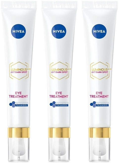 NIVEA 妮維雅 台灣公司貨 LUMINOUS630淡斑煥白亮眼霜, 15ml, 3條