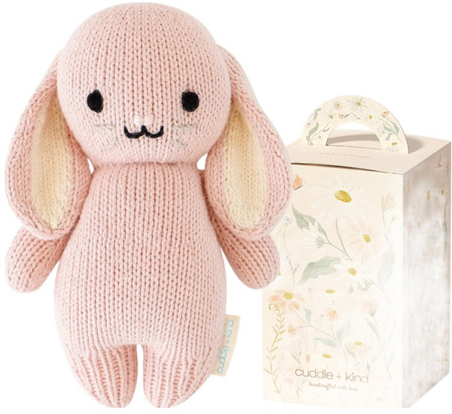 커들앤카인드 유아용 애착인형 +gift box 세트, 버니 로즈, 1개