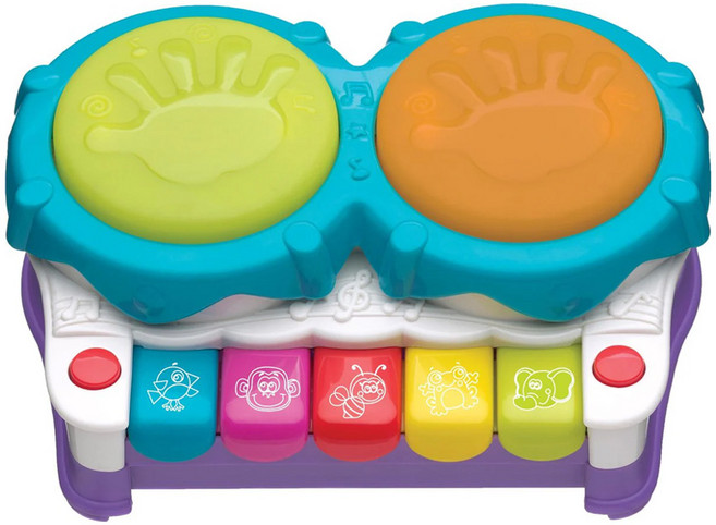playgro 培高 二合一聲光小鋼琴 1~3歲, 混和顏色, 1盒