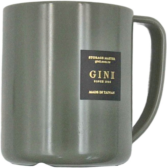 GINII 基尼 食品級質感簡約漱口杯 4766 中(11.5 x 8.5 x 10cm) 105g 400ml, 莫蘭迪綠, 1個