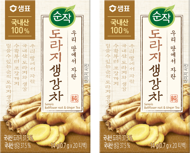 순작 도라지 생강차, 0.7g, 20개입, 2개