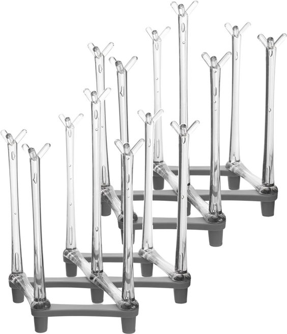 日式伸縮瀝水摺疊收納杯架, 2個