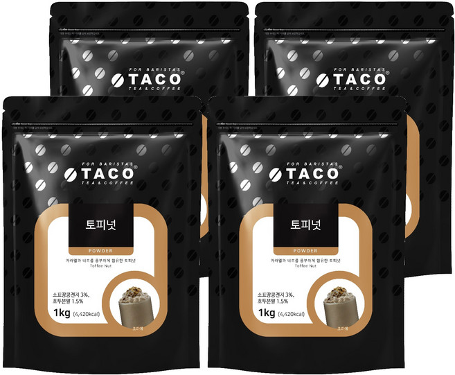 타코 토피넛 파우더, 1kg, 1개입, 4개