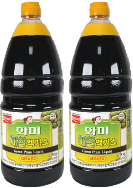 화미 매실 엑기스 5배, 1.75kg, 2개