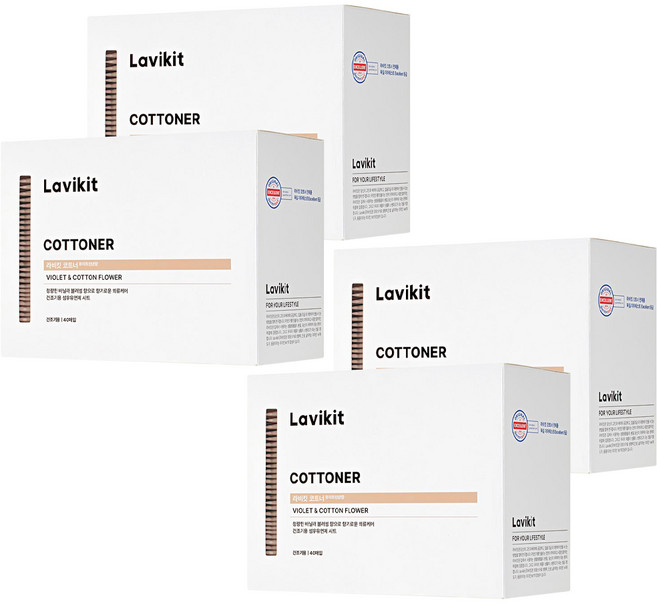 라비킷 코트너 시트 섬유유연제 화이트린넨 본품, 40개입, 4개