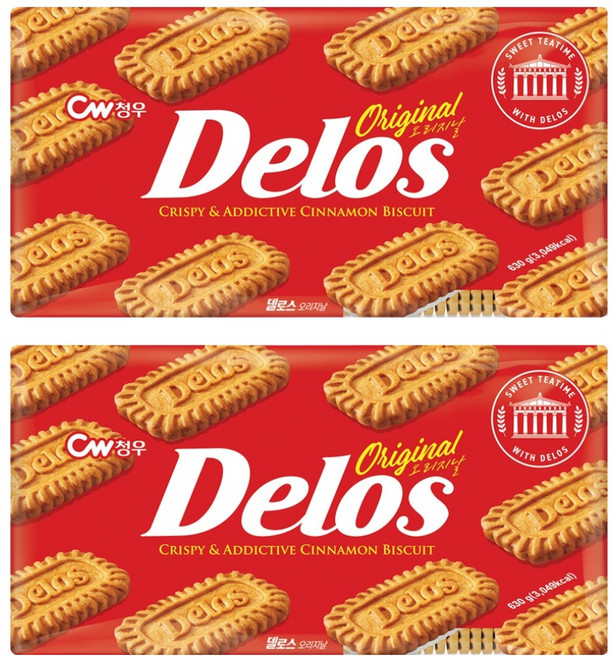 청우식품 델로스 오리지날 쿠키, 630g, 2개