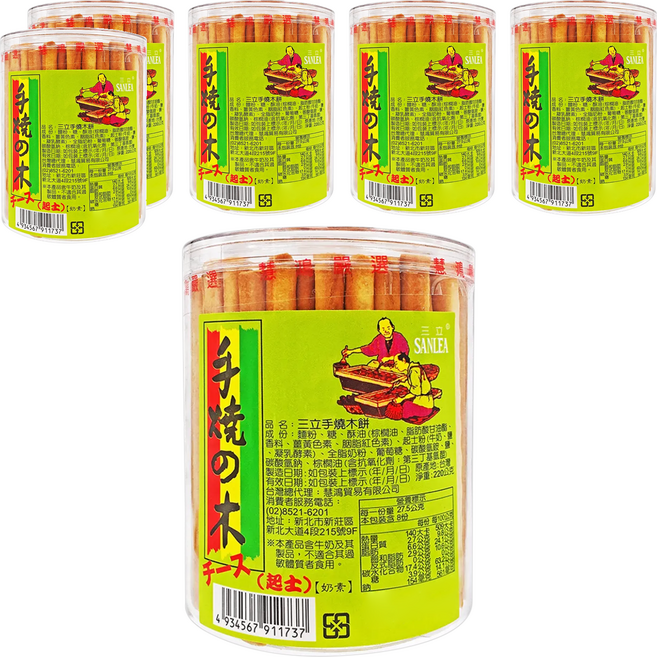 三立手燒木餅 起士, 220g, 6罐
