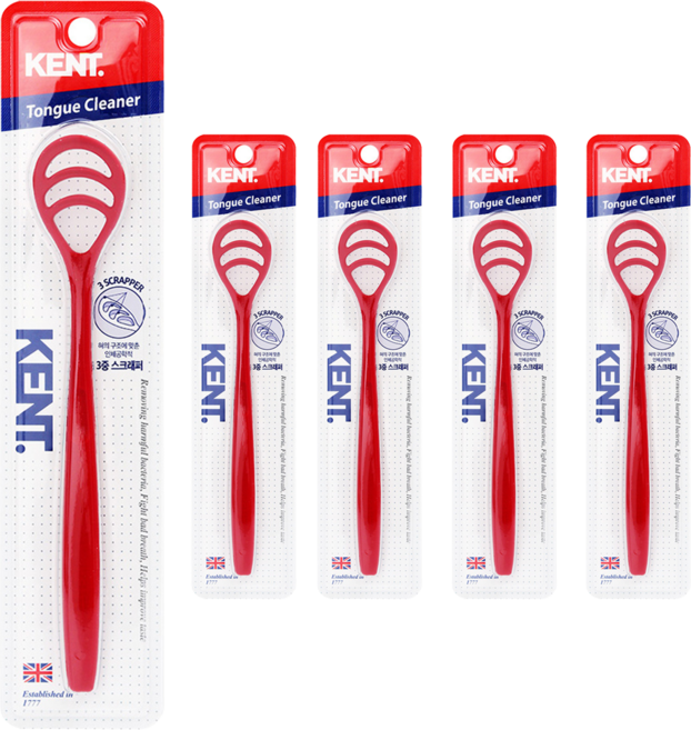 켄트 혀 클리너 레드, 5개
