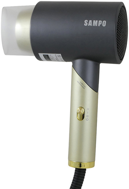 SAMPO 聲寶 1200W 摺疊式負離子吹風機, ED-N2012NL, 鐵灰色