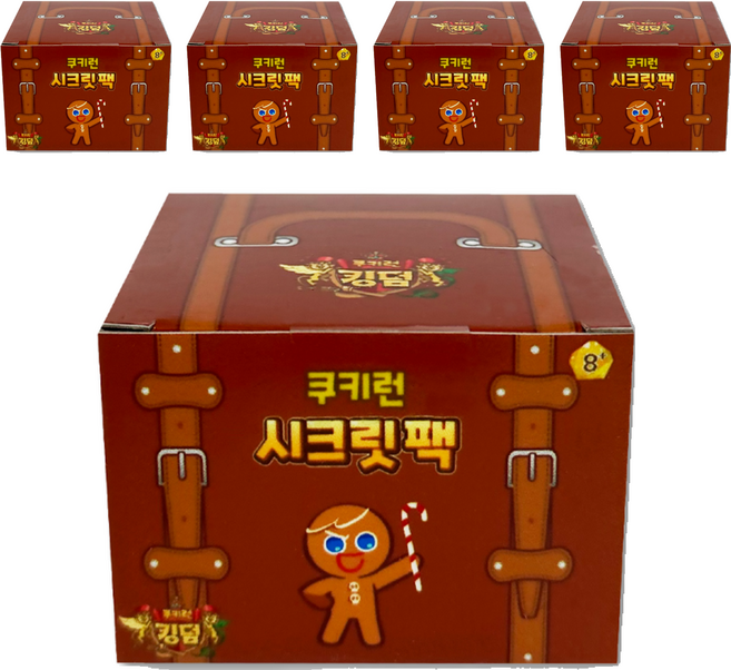 쿠키런 시크릿팩 피규어 랜덤발송, 5개