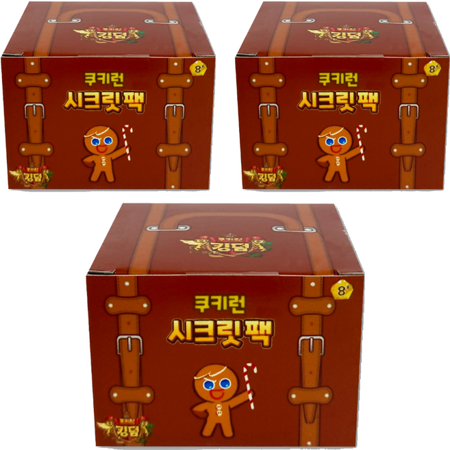 쿠키런 시크릿팩 피규어 랜덤발송, 3개