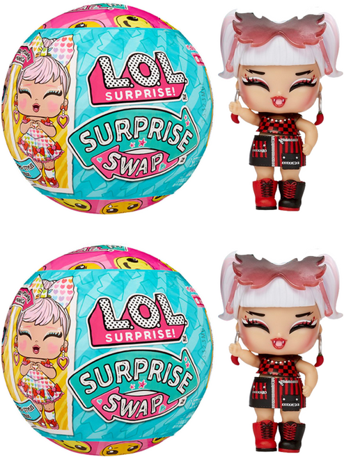 L.O.L Surprise 驚喜寶貝蛋 驚喜寶貝 變裝娃娃 公仔 隨機出貨, 10cm, 2個