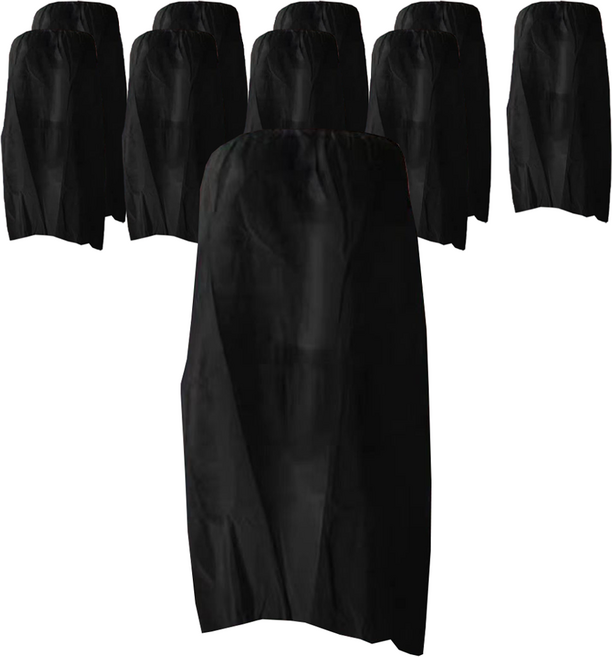 인아름 일회용 부직포 바스 가운 62 x 78 cm, 블랙, 10개