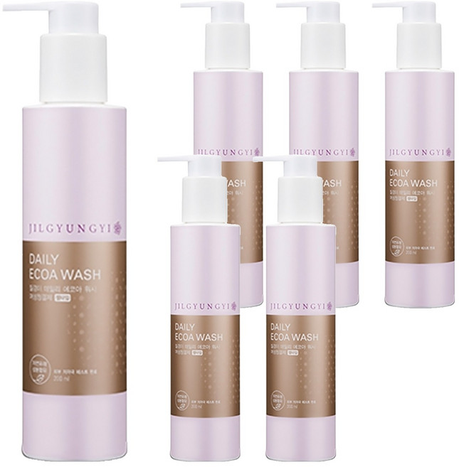 JilGyungYi 質更益 Daily Ecoa Wash 女性私密處清潔液 凝膠型, 200ml, 6個