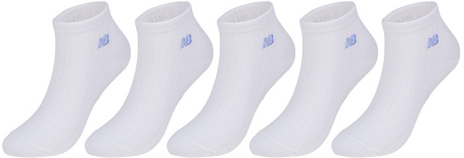 뉴발란스 여성용 자수 로고 단목 골지 양말 5켤레