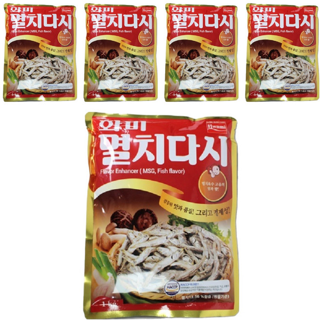 화미 멸치 실속다시, 1kg, 5개
