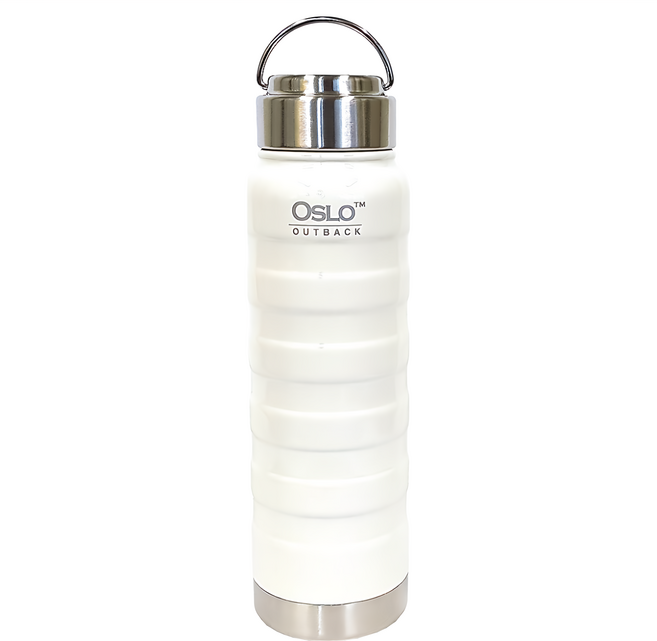 OSLO Outback 304不鏽鋼保溫瓶 700ml 手提式, 亮白色, 1個