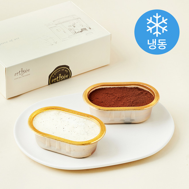 아티제 미니 티라미수 2종 세트 (냉동), 205g, 1세트