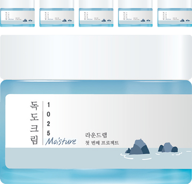 라운드랩 1025 독도 수분 크림, 50ml, 6개