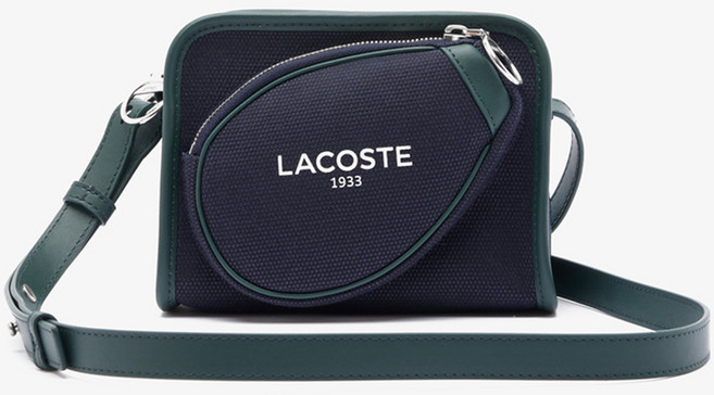라코스테 여성용 면 헤리티지 캔버스 크로스백