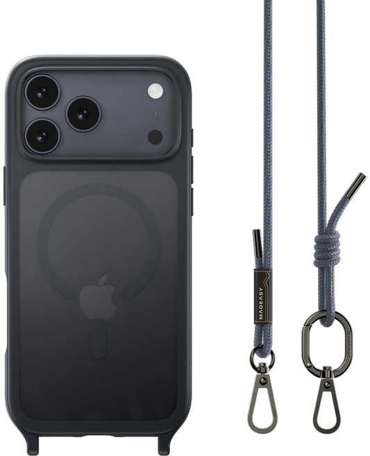 MAGEASY Roam M 城市漫遊 手機 掛繩 手機殼 iPhone 17 Pro Max 超軍規防摔 午夜/敏銳靛