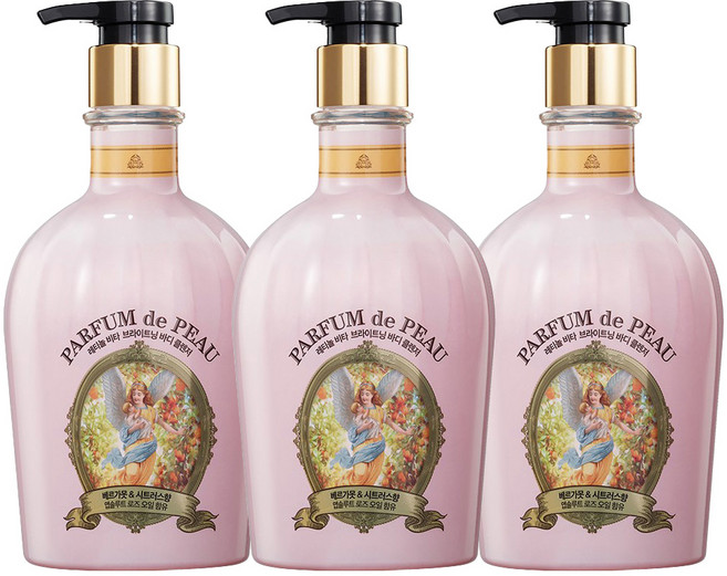 벨먼 파퓸드뽀 퍼퓸 바디워시 베르가못 시트러스 향, 600ml, 3개