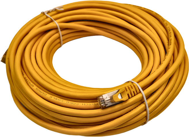 POLYWELL 寶利威爾 CAT6A 高速網路線 10Gbps RJ45 福祿克認證 PW15-W58-J200, 20m, 黃色, 1條