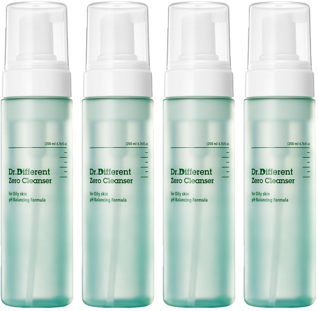 Dr.Different 零感潔面乳 油性肌膚, 4個, 200ml