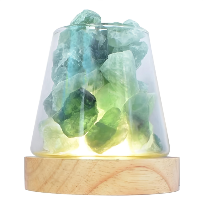 Mass 富士山水晶擴香鹽燈, 綠水晶