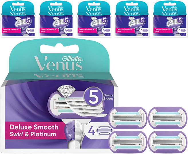 Venus 플렉시볼 스월 면도날, 4개입, 6개