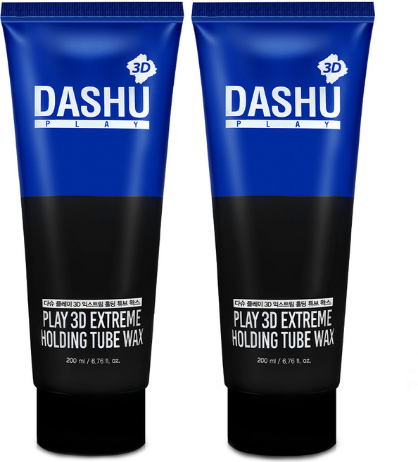 다슈 플레이 3D 익스트림 홀딩 튜브 헤어왁스, 200ml, 2개