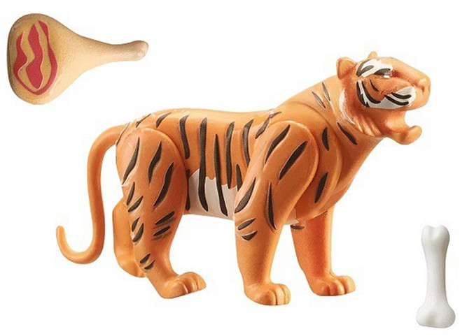 Playmobil 摩比人 Wiltopia 老虎玩具 含骨頭與肉塊, 1個