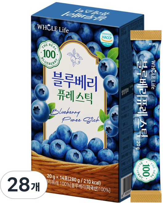 홀라이프 블루베리 퓨레 스틱, 20g, 28개