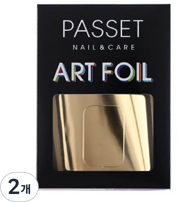 PASSET 美甲藝術箔紙, A01-純金, 2個