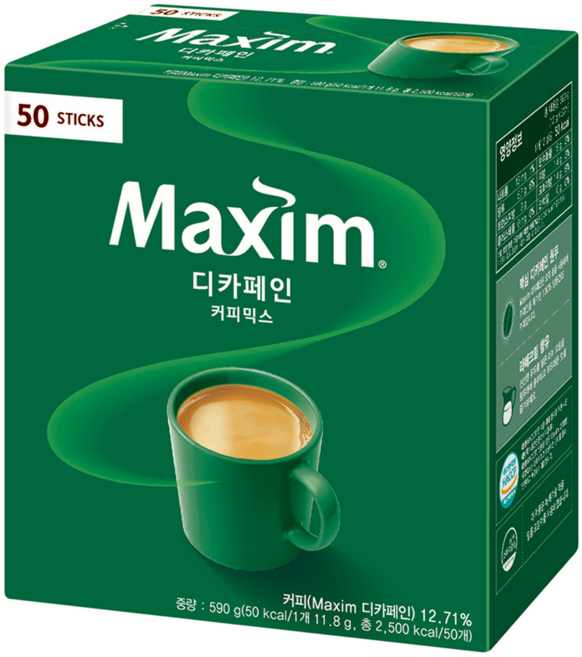맥심 디카페인 커피믹스, 11.8g, 50개입, 1개