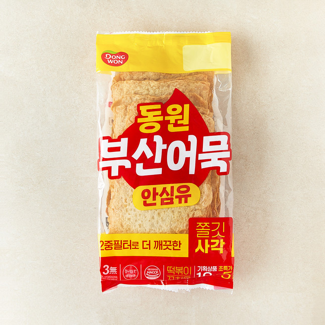 동원에프앤비 추억의 부산어묵 쫄깃사각 15장, 495g, 1개