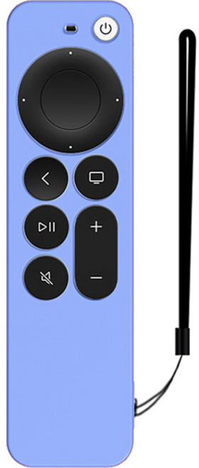 GRAYCO 2021 애플 TV 4K 6세대 리모컨 컬러 풀커버 케이스 BLACK + 손목 스트랩, LAVENDER, 1개