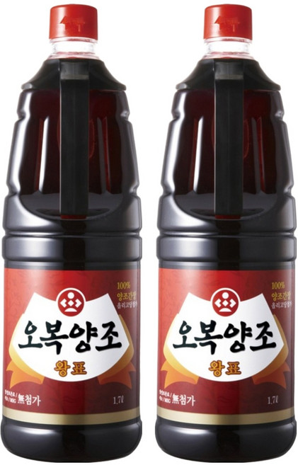 오복식품 양조 왕표간장, 1.7L, 2개