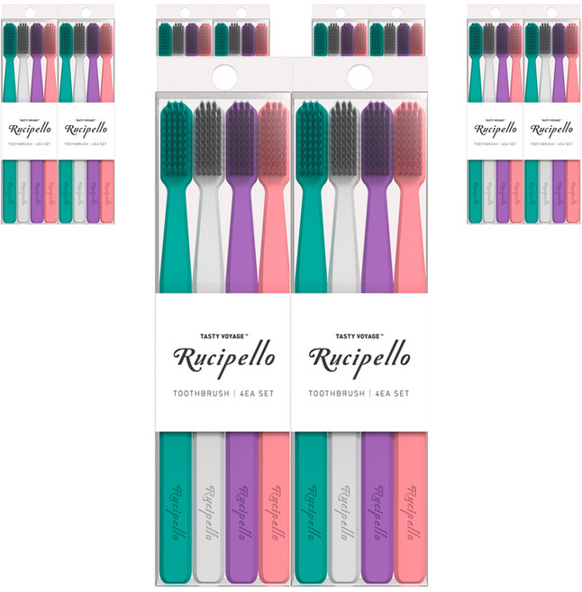 루치펠로 오리지널 칫솔 세트, 8개입, 5개