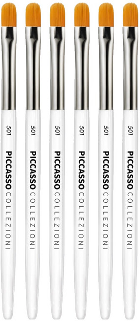 피카소 꼴레지오니 브러쉬 501 립, 혼합 색상, 6개