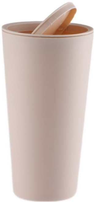 토브비 텀블러형 미니 휴지통 차량 컵홀더 책상용 소형 쓰레기통, 베이지