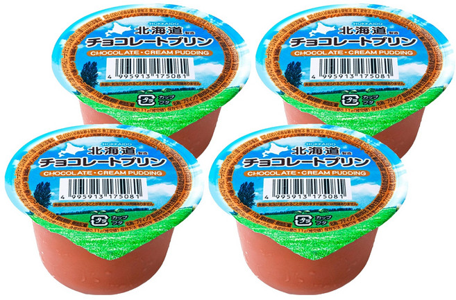 홋카이도 초코 푸딩, 4개, 110g